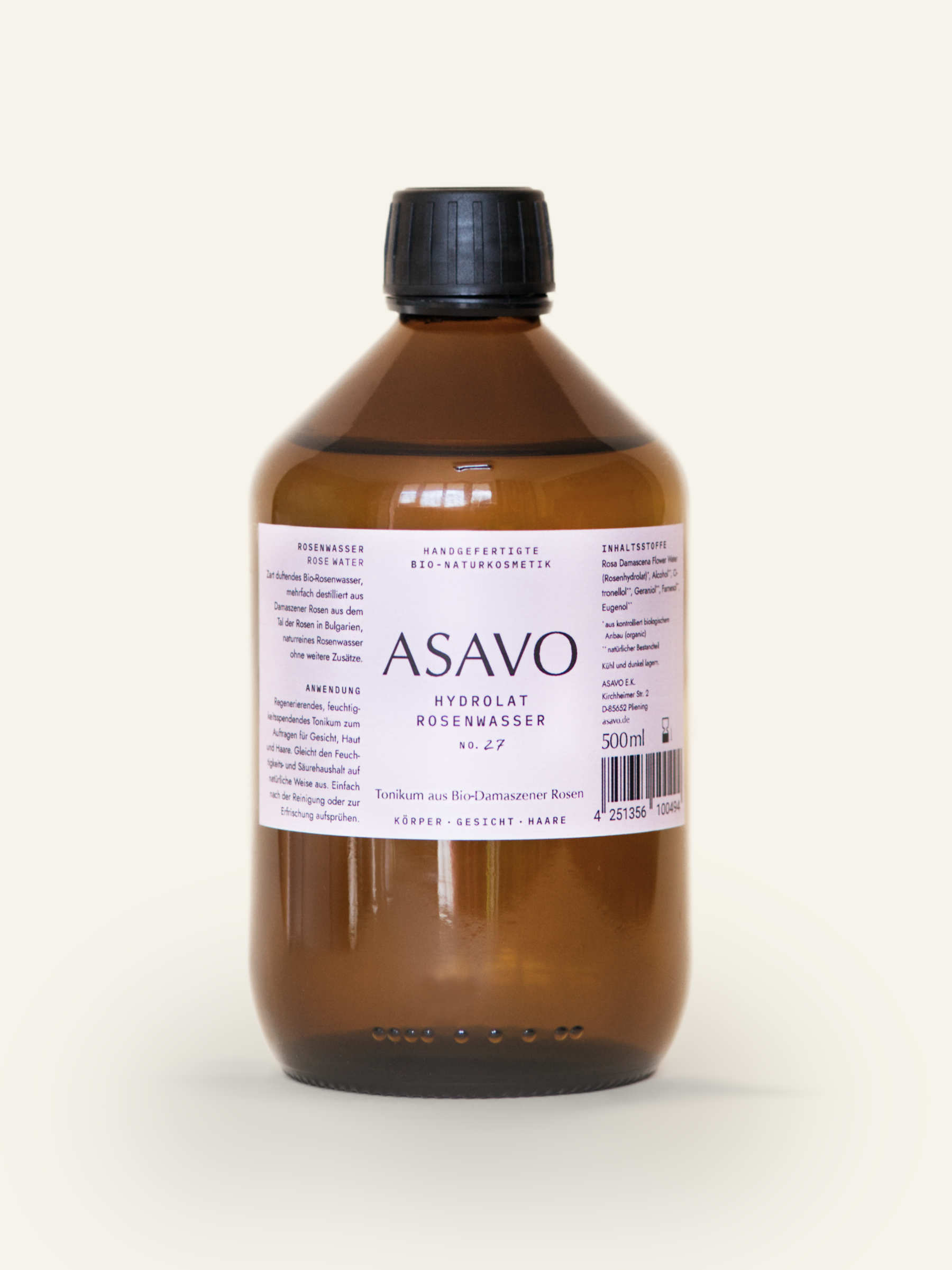 ASAVO Rosenwasser No 27, 500 ml